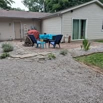 Paver patio, planting beds, and outdoor property work