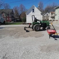 Property surface and equipment from an outdoor project